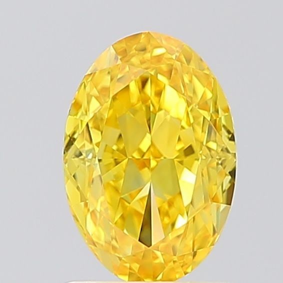 Loose Diamond - OVAL 1.32ct Fancy Vivid Yellow VVS2: Loose Diamond - OVAL 1.32ct Fancy Vivid Yellow VVS2 Source: This is a real non-mined Diamond that has been grown in a lab Shape: OVAL Carats: 1.32 Color: Fancy Vivid Yellow Certification: IGI Video: