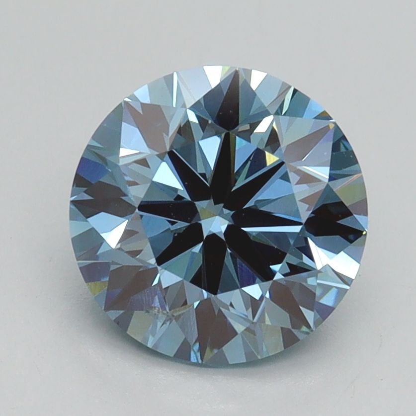 Loose Diamond - ROUND 2.01ct Fancy Intense Blue VS2: Loose Diamond - ROUND 2.01ct Fancy Intense Blue VS2 Source: This is a real non-mined Diamond that has been grown in a lab Shape: ROUND Carats: 2.01 Color: Fancy Intense Blue Certification: IGI Video: