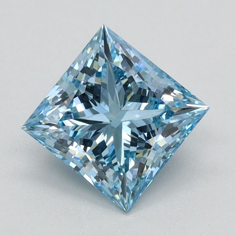 Loose Diamond - PRINCESS 1.15ct Fancy Vivid Blue VVS2: Loose Diamond - PRINCESS 1.15ct Fancy Vivid Blue VVS2 Source: This is a real non-mined Diamond that has been grown in a lab Shape: PRINCESS Carats: 1.15 Color: Fancy Vivid Blue Certification: IGI Vide