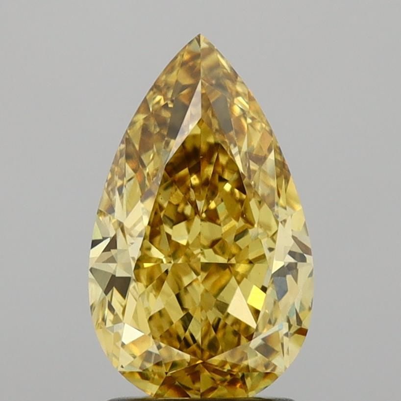 Loose Diamond - PEAR 2.09ct Fancy Intense Yellow VS2: Loose Diamond - PEAR 2.09ct Fancy Intense Yellow VS2 Source: This is a real non-mined Diamond that has been grown in a lab Shape: PEAR Carats: 2.09 Color: Fancy Intense Yellow Certification: IGI Video