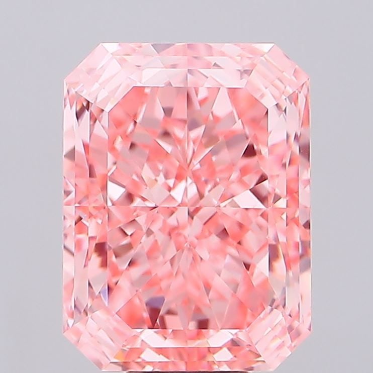 Loose Diamond - RADIANT 12.53ct Fancy Vivid Pink VS1: Loose Diamond - RADIANT 12.53ct Fancy Vivid Pink VS1 Source: This is a real non-mined Diamond that has been grown in a lab Shape: RADIANT Carats: 12.53 Color: Fancy Vivid Pink Certification: IGI Video