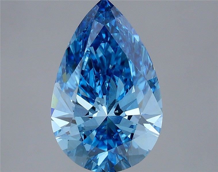 Loose Diamond - PEAR 2.89ct Fancy Vivid Blue VS1: Loose Diamond - PEAR 2.89ct Fancy Vivid Blue VS1 Source: This is a real non-mined Diamond that has been grown in a lab Shape: PEAR Carats: 2.89 Color: Fancy Vivid Blue Certification: IGI Video: