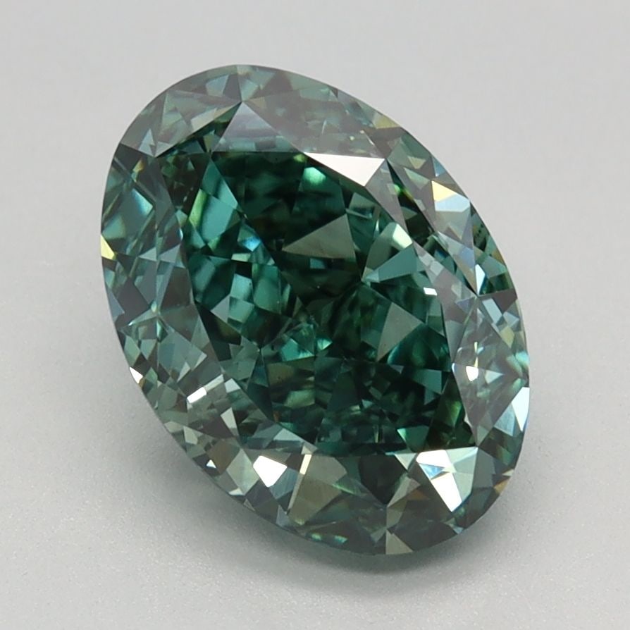 Loose Diamond - OVAL 2.38ct Fancy Vivid Green VS1: Loose Diamond - OVAL 2.38ct Fancy Vivid Green VS1 Source: This is a real non-mined Diamond that has been grown in a lab Shape: OVAL Carats: 2.38 Color: Fancy Vivid Green Certification: IGI Video: