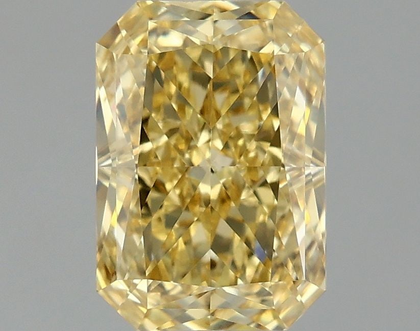 Loose Diamond - RADIANT 1.57ct Fancy Vivid Yellow VS1: Loose Diamond - RADIANT 1.57ct Fancy Vivid Yellow VS1 Source: This is a real non-mined Diamond that has been grown in a lab Shape: RADIANT Carats: 1.57 Color: Fancy Vivid Yellow Certification: IGI