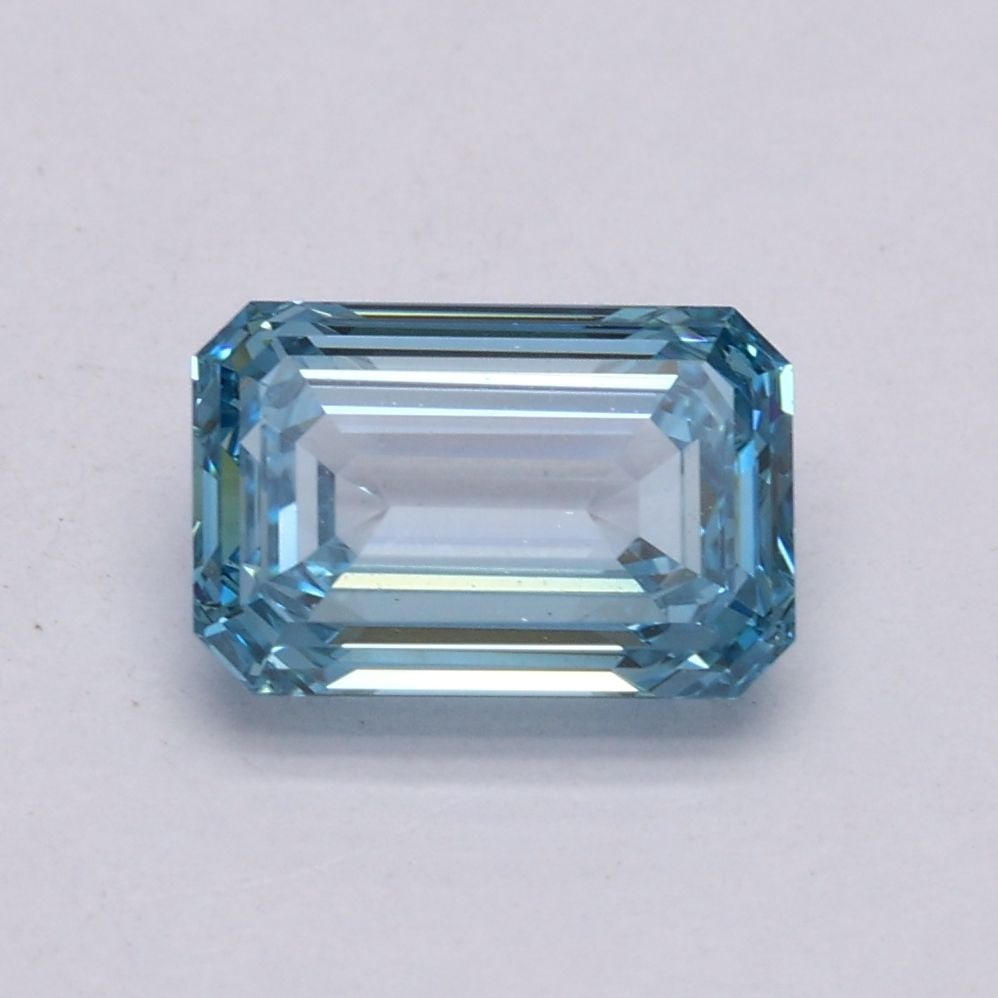 Loose Diamond - EMERALD 1.11ct Fancy Intense Blue VS1: Loose Diamond - EMERALD 1.11ct Fancy Intense Blue VS1 Source: This is a real non-mined Diamond that has been grown in a lab Shape: EMERALD Carats: 1.11 Color: Fancy Intense Blue Certification: IGI Vid