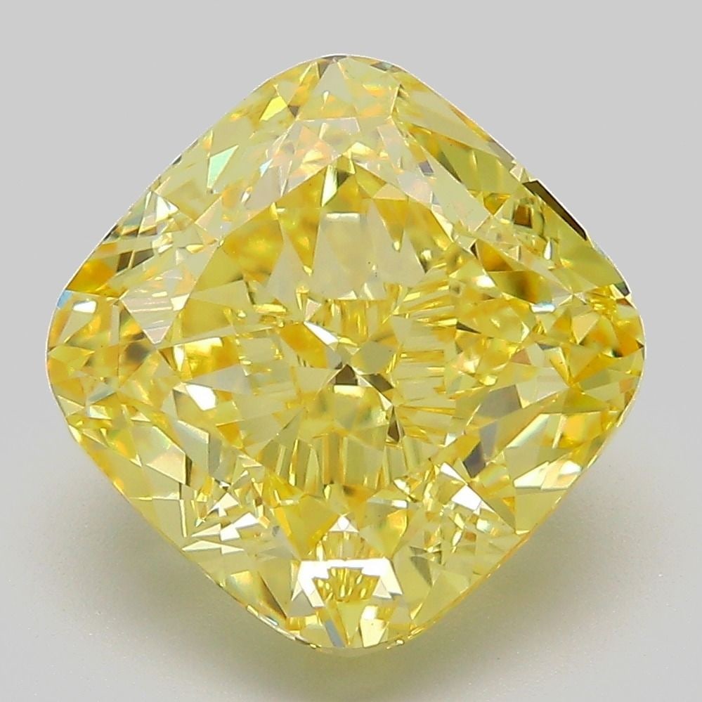 Loose Diamond - CUSHION MODIFIED 6.86ct Fancy Vivid Yellow VVS2: Loose Diamond - CUSHION MODIFIED 6.86ct Fancy Vivid Yellow VVS2 Source: This is a real non-mined Diamond that has been grown in a lab Shape: CUSHION MODIFIED Carats: 6.86 Color: Fancy Vivid Yellow Cer