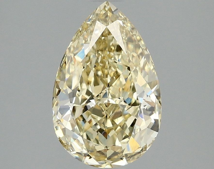 Loose Diamond - PEAR 2.1ct Fancy Intense Yellow VS1: Loose Diamond - PEAR 2.1ct Fancy Intense Yellow VS1 Source: This is a real non-mined Diamond that has been grown in a lab Shape: PEAR Carats: 2.1 Color: Fancy Intense Yellow Certification: IGI Video: