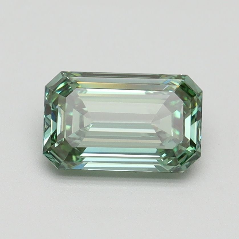 Loose Diamond - EMERALD 1.0ct Fancy Intense Green VVS2: Loose Diamond - EMERALD 1.0ct Fancy Intense Green VVS2 Source: This is a real non-mined Diamond that has been grown in a lab Shape: EMERALD Carats: 1.0 Color: Fancy Intense Green Certification: IGI Vi