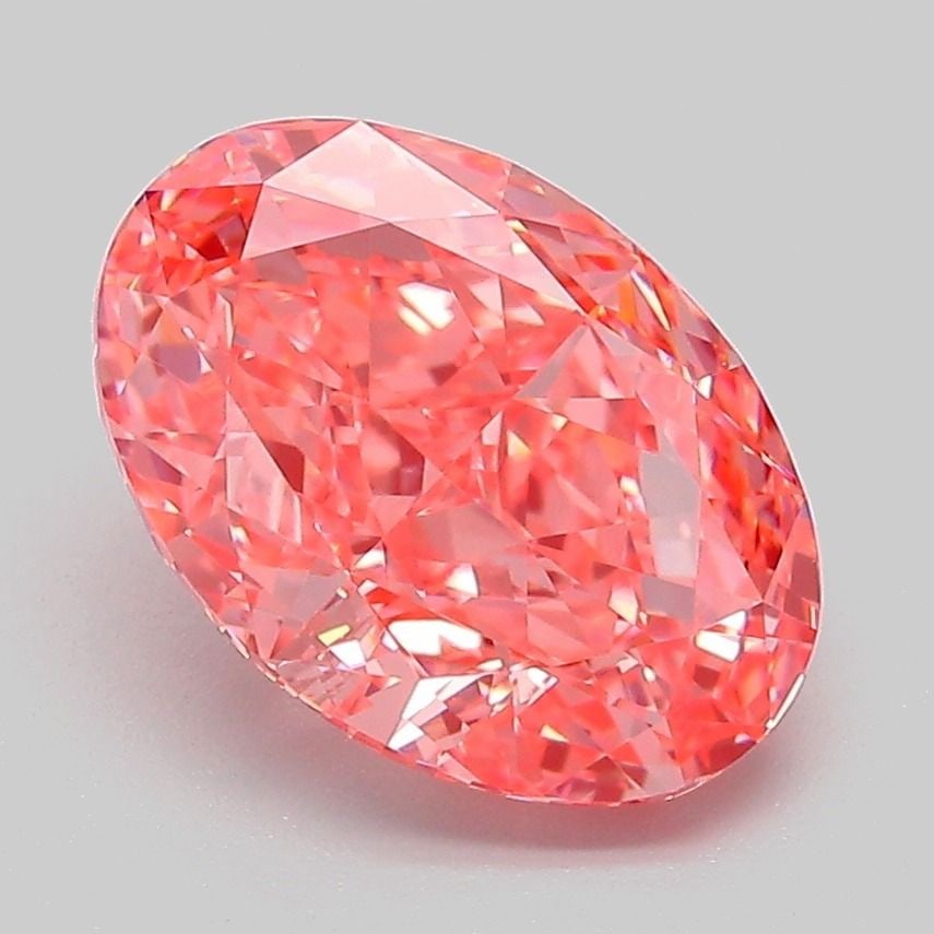 Loose Diamond - OVAL 3.03ct Fancy Vivid Pink VS1: Loose Diamond - OVAL 3.03ct Fancy Vivid Pink VS1 Source: This is a real non-mined Diamond that has been grown in a lab Shape: OVAL Carats: 3.03 Color: Fancy Vivid Pink Certification: IGI Video: