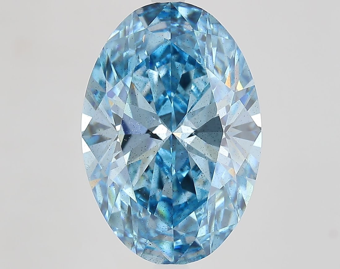 Loose Diamond - OVAL 7.2ct Fancy Vivid Blue SI1: Loose Diamond - OVAL 7.2ct Fancy Vivid Blue SI1 Source: This is a real non-mined Diamond that has been grown in a lab Shape: OVAL Carats: 7.2 Color: Fancy Vivid Blue Certification: IGI Video: