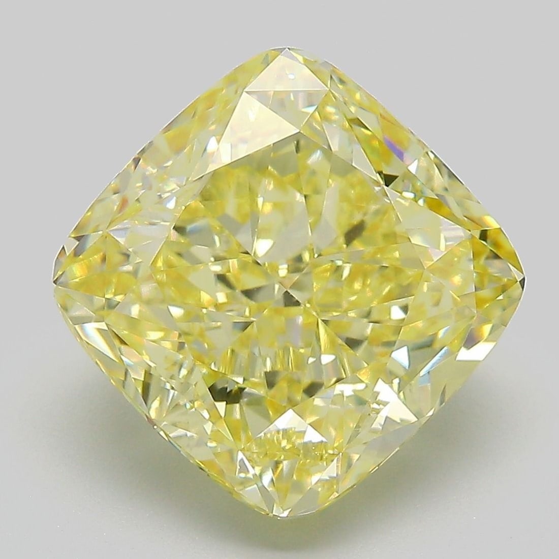 Loose Diamond - CUSHION MODIFIED 7.55ct Fancy Intense Yellow VVS2: Loose Diamond - CUSHION MODIFIED 7.55ct Fancy Intense Yellow VVS2 Source: This is a real non-mined Diamond that has been grown in a lab Shape: CUSHION MODIFIED Carats: 7.55 Color: Fancy Intense Yellow