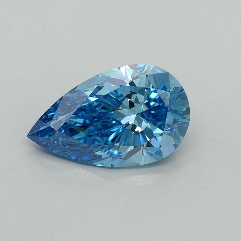 Loose Diamond - PEAR 1.02ct Fancy Vivid Blue VS1: Loose Diamond - PEAR 1.02ct Fancy Vivid Blue VS1 Source: This is a real non-mined Diamond that has been grown in a lab Shape: PEAR Carats: 1.02 Color: Fancy Vivid Blue Certification: IGI Video: