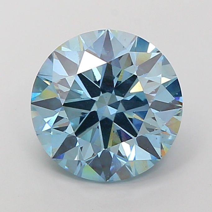 Loose Diamond - ROUND 7.04ct Fancy Vivid Blue VS2: Loose Diamond - ROUND 7.04ct Fancy Vivid Blue VS2 Source: This is a real non-mined Diamond that has been grown in a lab Shape: ROUND Carats: 7.04 Color: Fancy Vivid Blue Certification: IGI Video: