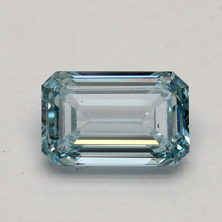 Loose Diamond - EMERALD 1.11ct Fancy Intense Greenish Blue VS2 (1 of 1)