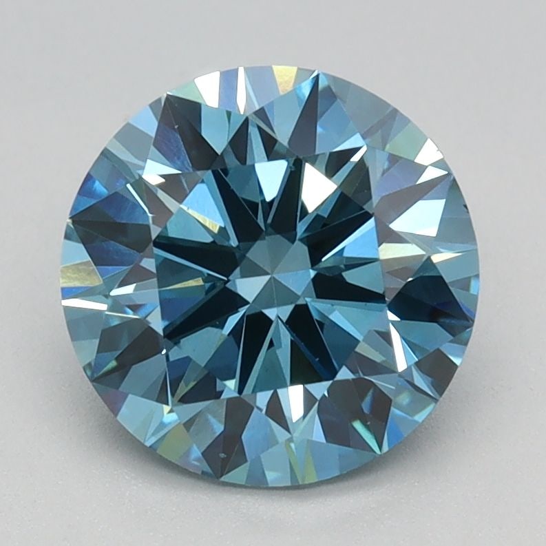 Ideal Loose Diamond - ROUND 1.7ct Fancy Vivid Blue VS1: Ideal Loose Diamond - ROUND 1.7ct Fancy Vivid Blue VS1 Source: This is a real non-mined Diamond that has been grown in a lab Shape: ROUND Carats: 1.7 Color: Fancy Vivid Blue Certification: IGI Video: