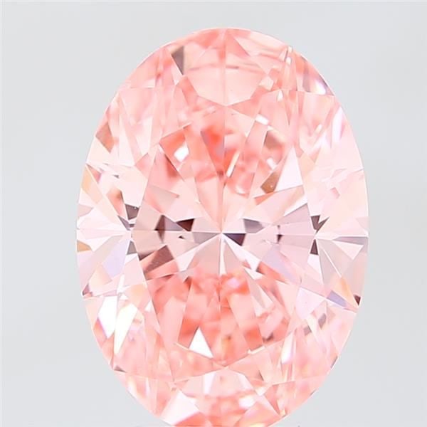 Loose Diamond - OVAL 4.97ct Fancy Vivid Pink VVS2: Loose Diamond - OVAL 4.97ct Fancy Vivid Pink VVS2 Source: This is a real non-mined Diamond that has been grown in a lab Shape: OVAL Carats: 4.97 Color: Fancy Vivid Pink Certification: IGI Video: