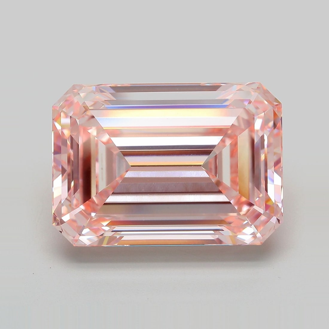 Loose Diamond - EMERALD 22.02ct Fancy Vivid Pink VVS2: Loose Diamond - EMERALD 22.02ct Fancy Vivid Pink VVS2 Source: This is a real non-mined Diamond that has been grown in a lab Shape: EMERALD Carats: 22.02 Color: Fancy Vivid Pink Certification: IGI Vide