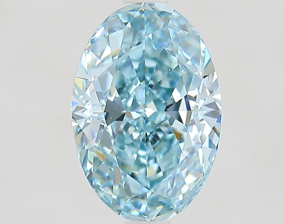 Loose Diamond - OVAL 2.52ct Fancy Intense Blueish Green VS1: Loose Diamond - OVAL 2.52ct Fancy Intense Blueish Green VS1 Source: This is a real non-mined Diamond that has been grown in a lab Shape: OVAL Carats: 2.52 Color: Fancy Intense Blueish Green Certificat