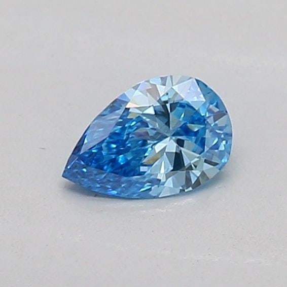 Loose Diamond - PEAR 0.14ct Fancy Vivid Blue VS1: Loose Diamond - PEAR 0.14ct Fancy Vivid Blue VS1 Source: This is a real non-mined Diamond that has been grown in a lab Shape: PEAR Carats: 0.14 Color: Fancy Vivid Blue Certification: IGI Video: