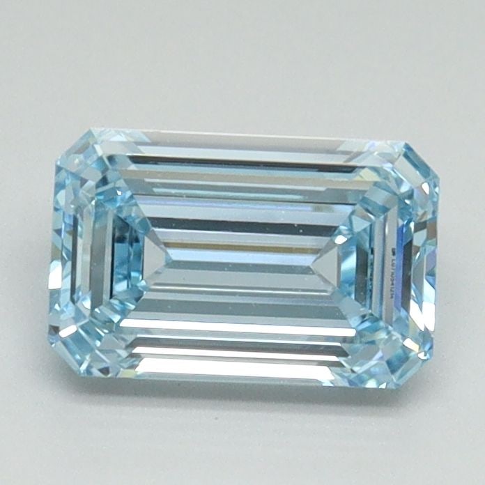 Loose Diamond - EMERALD 1.12ct Fancy Intense Blue VVS2: Loose Diamond - EMERALD 1.12ct Fancy Intense Blue VVS2 Source: This is a real non-mined Diamond that has been grown in a lab Shape: EMERALD Carats: 1.12 Color: Fancy Intense Blue Certification: IGI Vi