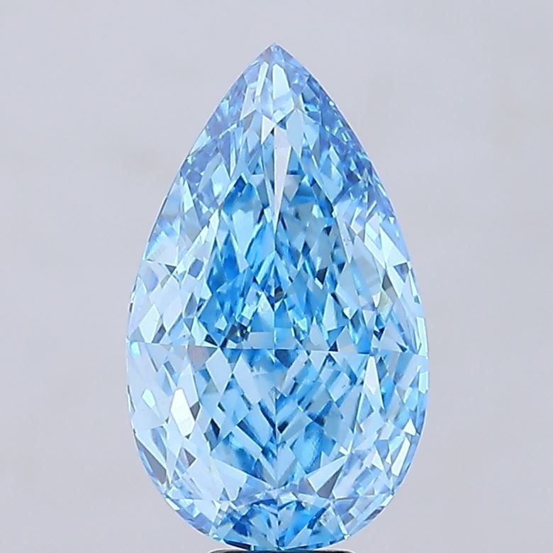 Loose Diamond - PEAR 11.08ct Fancy Vivid Blue VS1: Loose Diamond - PEAR 11.08ct Fancy Vivid Blue VS1 Source: This is a real non-mined Diamond that has been grown in a lab Shape: PEAR Carats: 11.08 Color: Fancy Vivid Blue Certification: IGI Video: