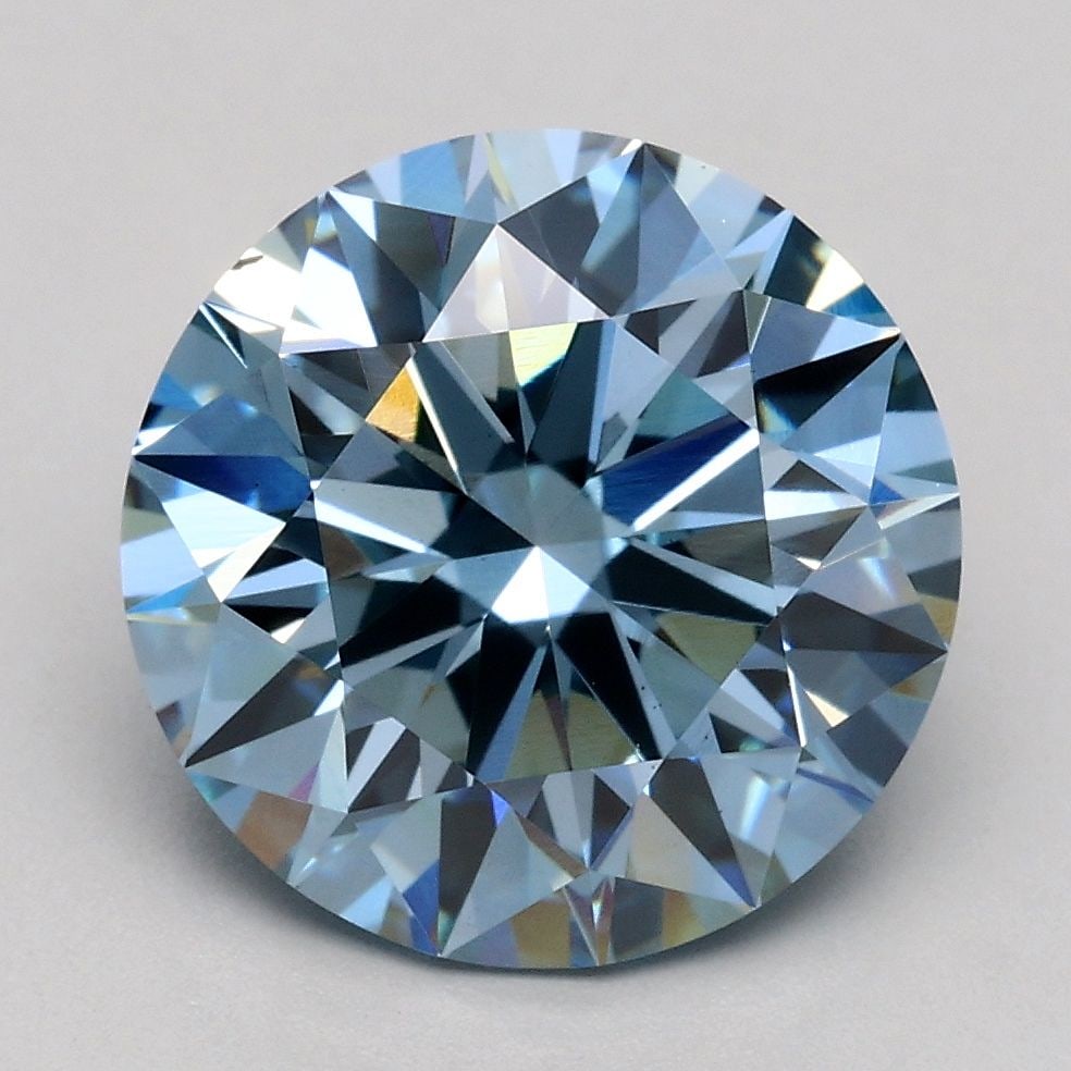 Ideal Loose Diamond - ROUND 3.0ct Fancy Blue VS2: Ideal Loose Diamond - ROUND 3.0ct Fancy Blue VS2 Source: This is a real non-mined Diamond that has been grown in a lab Shape: ROUND Carats: 3.0 Color: Fancy Blue Certification: IGI Video:
