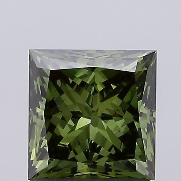 Loose Diamond - PRINCESS 1.38ct Fancy Vivid Green VS2: Loose Diamond - PRINCESS 1.38ct Fancy Vivid Green VS2 Source: This is a real non-mined Diamond that has been grown in a lab Shape: PRINCESS Carats: 1.38 Color: Fancy Vivid Green Certification: IGI Vid