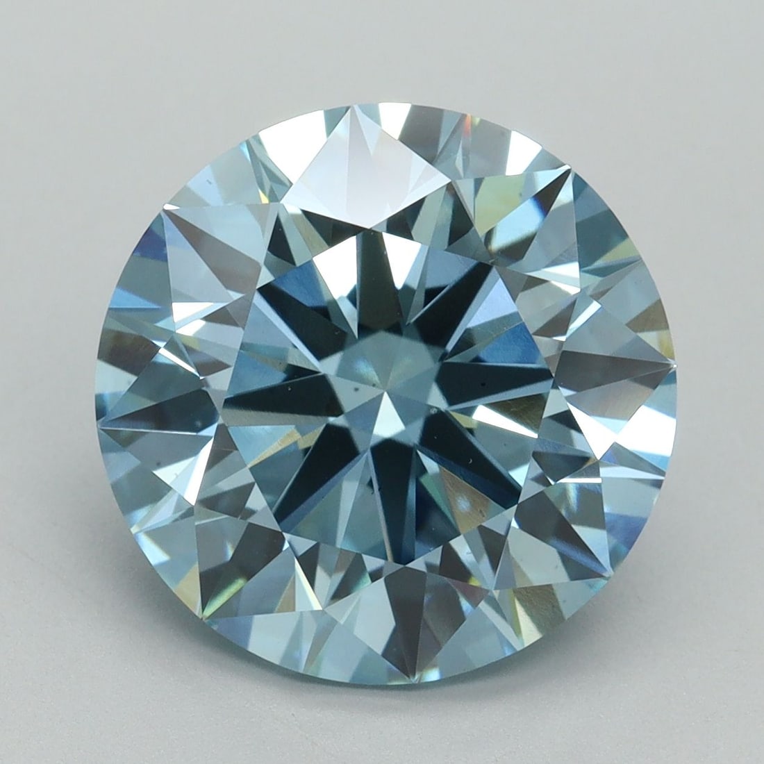 Ideal Loose Diamond - ROUND 7.61ct Fancy Vivid Blue VS1: Ideal Loose Diamond - ROUND 7.61ct Fancy Vivid Blue VS1 Source: This is a real non-mined Diamond that has been grown in a lab Shape: ROUND Carats: 7.61 Color: Fancy Vivid Blue Certification: IGI Video