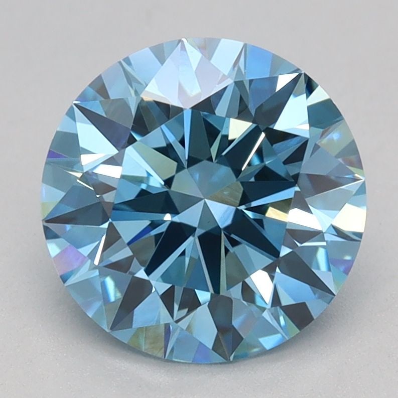 Ideal Loose Diamond - ROUND 1.61ct Fancy Vivid Blue VVS2: Ideal Loose Diamond - ROUND 1.61ct Fancy Vivid Blue VVS2 Source: This is a real non-mined Diamond that has been grown in a lab Shape: ROUND Carats: 1.61 Color: Fancy Vivid Blue Certification: IGI Vide