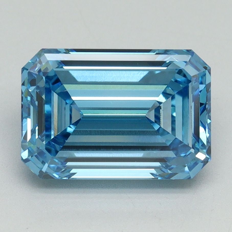 Loose Diamond - EMERALD 3.13ct Fancy Vivid Blue VS1: Loose Diamond - EMERALD 3.13ct Fancy Vivid Blue VS1 Source: This is a real non-mined Diamond that has been grown in a lab Shape: EMERALD Carats: 3.13 Color: Fancy Vivid Blue Certification: IGI Video: