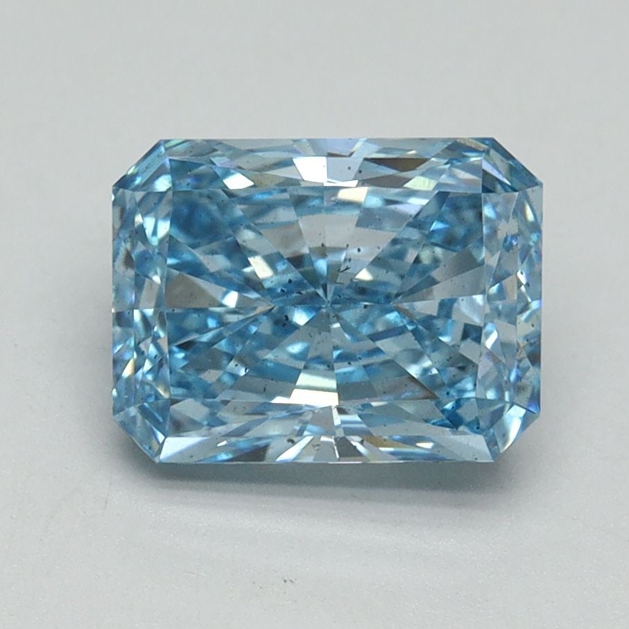 Loose Diamond - RADIANT 2.01ct Fancy Vivid Blue SI2: Loose Diamond - RADIANT 2.01ct Fancy Vivid Blue SI2 Source: This is a real non-mined Diamond that has been grown in a lab Shape: RADIANT Carats: 2.01 Color: Fancy Vivid Blue Certification: IGI Video:
