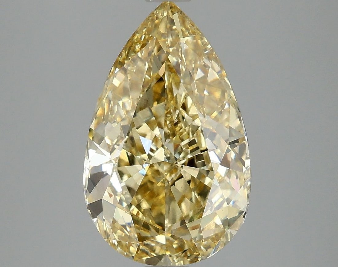 Loose Diamond - PEAR 3.93ct Fancy Intense Yellow VS2 (1 of 1)