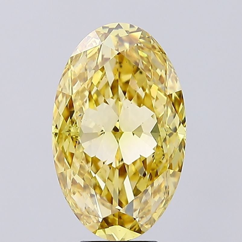 Loose Diamond - OVAL 7.18ct Fancy Intense Yellow VS2: Loose Diamond - OVAL 7.18ct Fancy Intense Yellow VS2 Source: This is a real non-mined Diamond that has been grown in a lab Shape: OVAL Carats: 7.18 Color: Fancy Intense Yellow Certification: IGI Video
