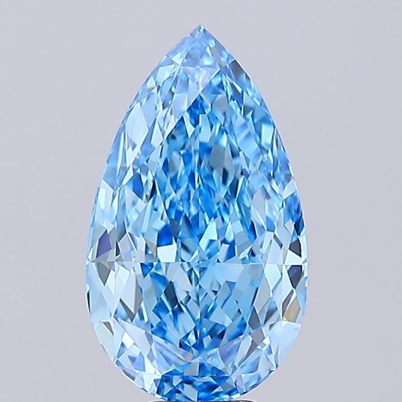 Loose Diamond - PEAR 7.13ct Fancy Vivid Blue VVS2: Loose Diamond - PEAR 7.13ct Fancy Vivid Blue VVS2 Source: This is a real non-mined Diamond that has been grown in a lab Shape: PEAR Carats: 7.13 Color: Fancy Vivid Blue Certification: IGI Video: