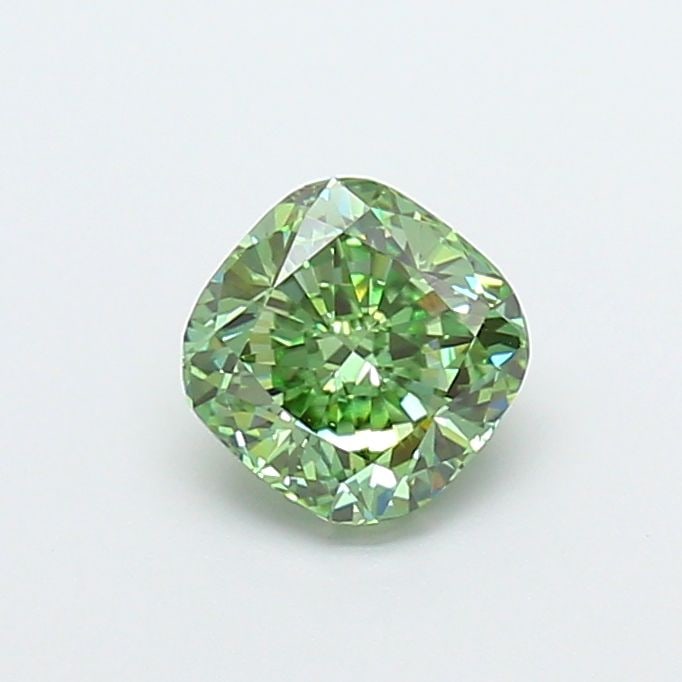 Loose Diamond - CUSHION MODIFIED 1.01ct Fancy Vivid Green VS1: Loose Diamond - CUSHION MODIFIED 1.01ct Fancy Vivid Green VS1 Source: This is a real non-mined Diamond that has been grown in a lab Shape: CUSHION MODIFIED Carats: 1.01 Color: Fancy Vivid Green Certif
