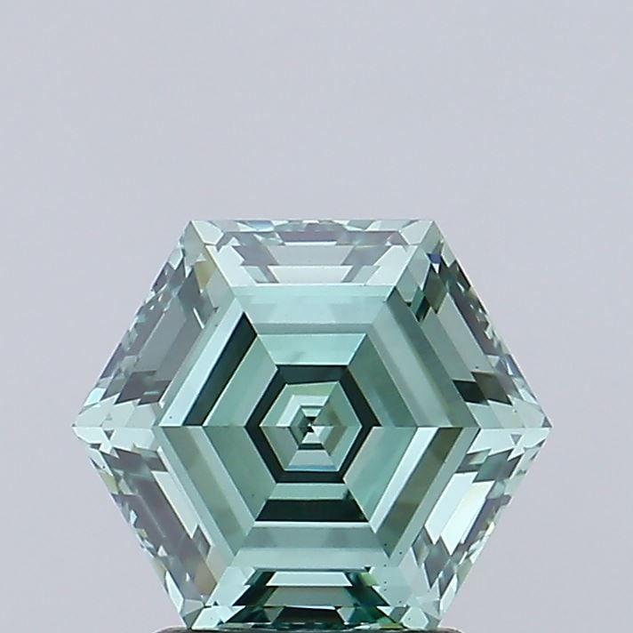 Loose Diamond - HEXAGONAL 2.2ct Fancy Vivid Green VS1: Loose Diamond - HEXAGONAL 2.2ct Fancy Vivid Green VS1 Source: This is a real non-mined Diamond that has been grown in a lab Shape: HEXAGONAL Carats: 2.2 Color: Fancy Vivid Green Certification: IGI Vid