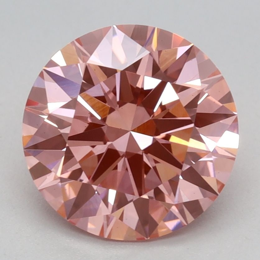 Loose Diamond - ROUND 2.02ct Fancy Vivid Pink VS1: Loose Diamond - ROUND 2.02ct Fancy Vivid Pink VS1 Source: This is a real non-mined Diamond that has been grown in a lab Shape: ROUND Carats: 2.02 Color: Fancy Vivid Pink Certification: IGI Video: