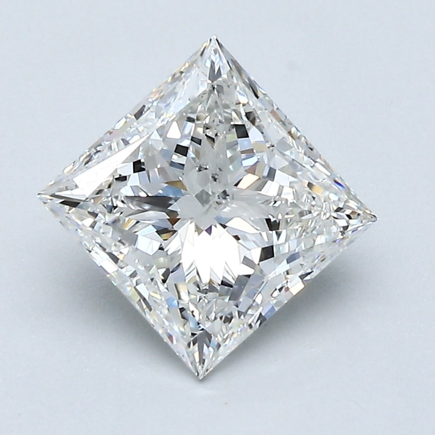 Loose Diamond - PRINCESS 1.8ct G SI2: Loose Diamond - PRINCESS 1.8ct G SI2 Source: Natural Mined Diamond Shape: PRINCESS Carats: 1.8 Color: G Clarity: SI2 Certification: GIA Condition: Pre-Owned PLEASE NOTE: Framed, Large, or heavy items 