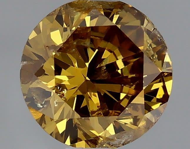 Loose Diamond - ROUND 0.43ct Fancy Deep Brownish Yellow: Loose Diamond - ROUND 0.43ct Fancy Deep Brownish Yellow Source: Natural Shape: ROUND Carats: 0.43 Color: Fancy Deep Brownish Yellow Certification: GIA Video: