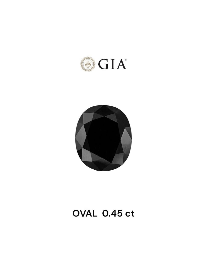 Loose Diamond - OVAL 0.45ct Fancy Black VVS2: Loose Diamond - OVAL 0.45ct Fancy Black VVS2 Source: Natural Shape: OVAL Carats: 0.45 Color: Fancy Black Certification: GIA Video: