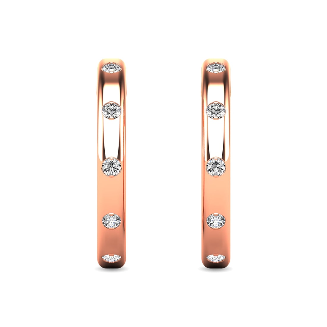Diamond 1/10 Ct.tw Hoop Earrings in 10K Rose Gold: Diamond 1/10 Ct.tw Hoop Earrings in 10K Rose Gold 10k Rose Gold Stone Color: G-h Stone Clarity: I2 PLEASE NOTE: Framed, Large, or heavy items do not have shipping costs included. The exact shipping co