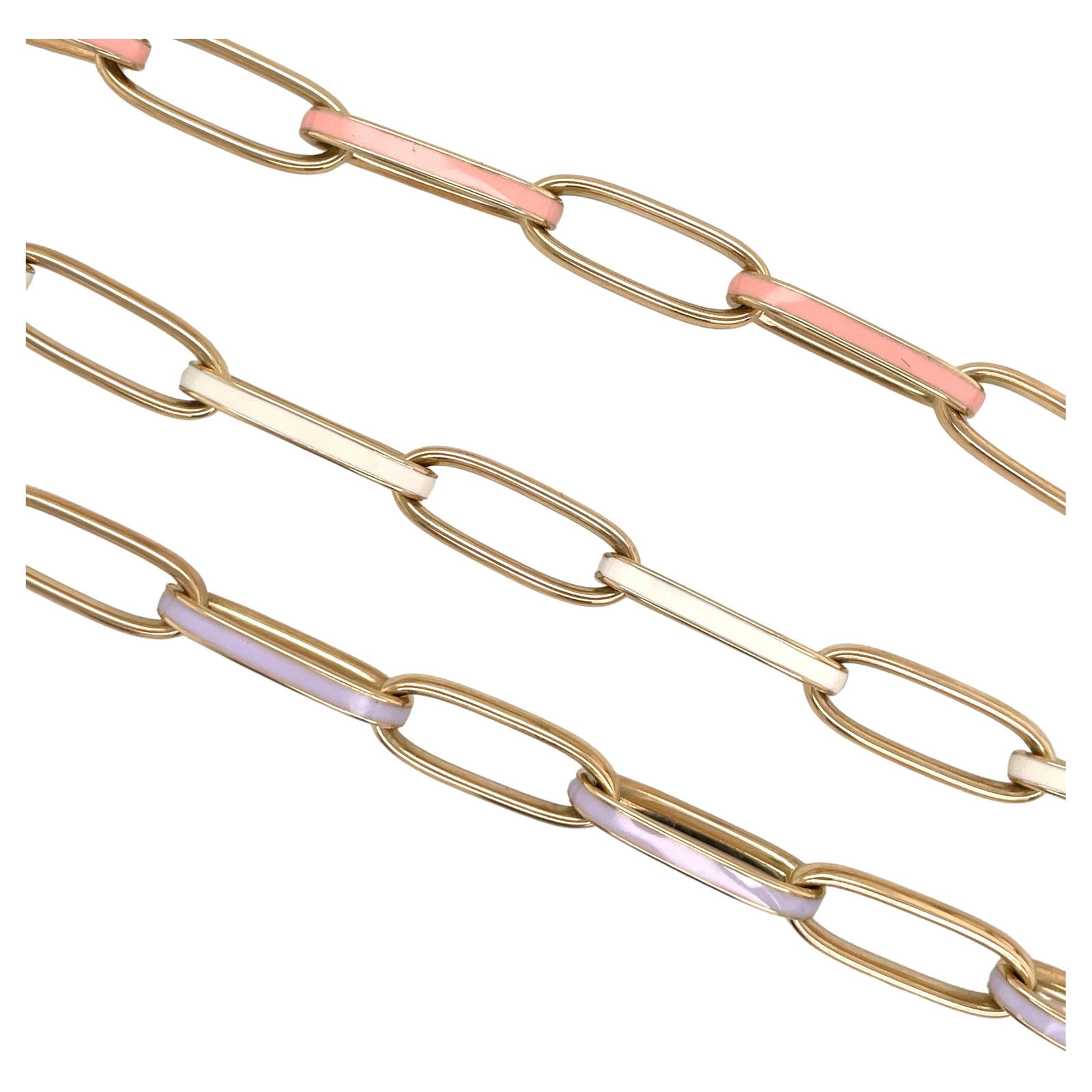 Italian 14K Yellow Gold Enamel Link Bracelet 8g by Harbor Diamonds: Italian 14K Yellow Gold Enamel Link Bracelet 8g by Harbor Diamonds This exquisite Italian link bracelet is crafted from luxurious 14 karat yellow gold and features alternating links of vibrant enamel.