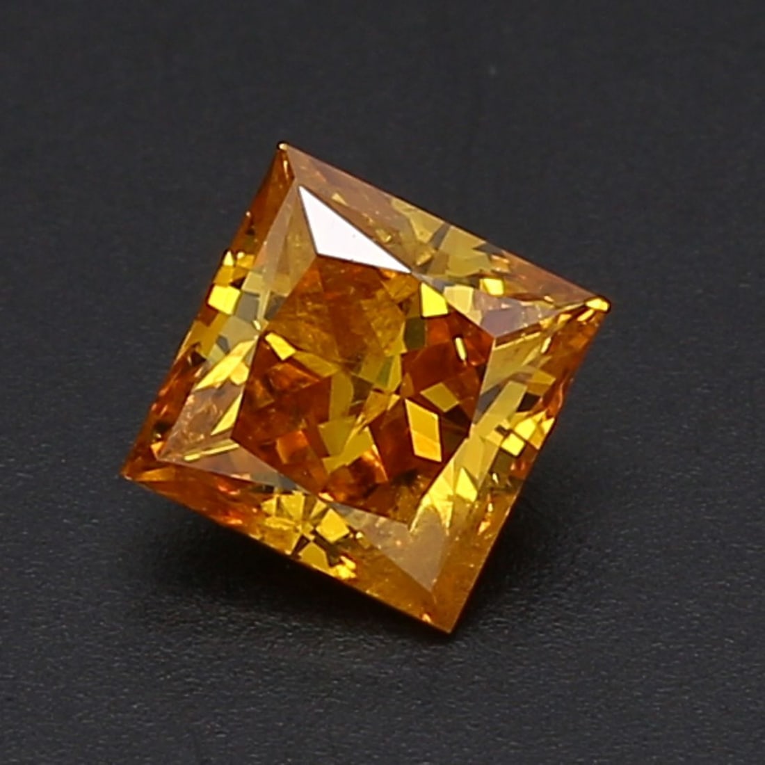 Loose Diamond - PRINCESS 0.82ct Yellow Orange I2: Loose Diamond - PRINCESS 0.82ct Yellow Orange I2 Source: Natural Shape: PRINCESS Carats: 0.82 Color: Yellow Orange Certification: GIA Video: