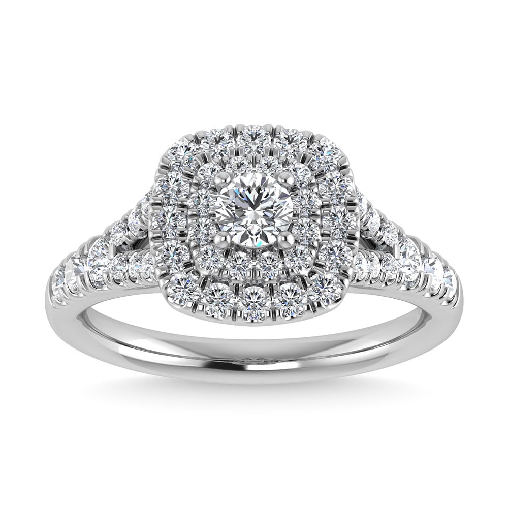 Diamond 1 Ct.Tw. Engagement Ring in 14K White Gold: Diamond 1 Ct.Tw. Engagement Ring in 14K White Gold 14k White Gold Stone Color: G-h Stone Clarity: I1 Each ring is presented in standard size 6.5. Complimentary resizing is available between sizes 510 