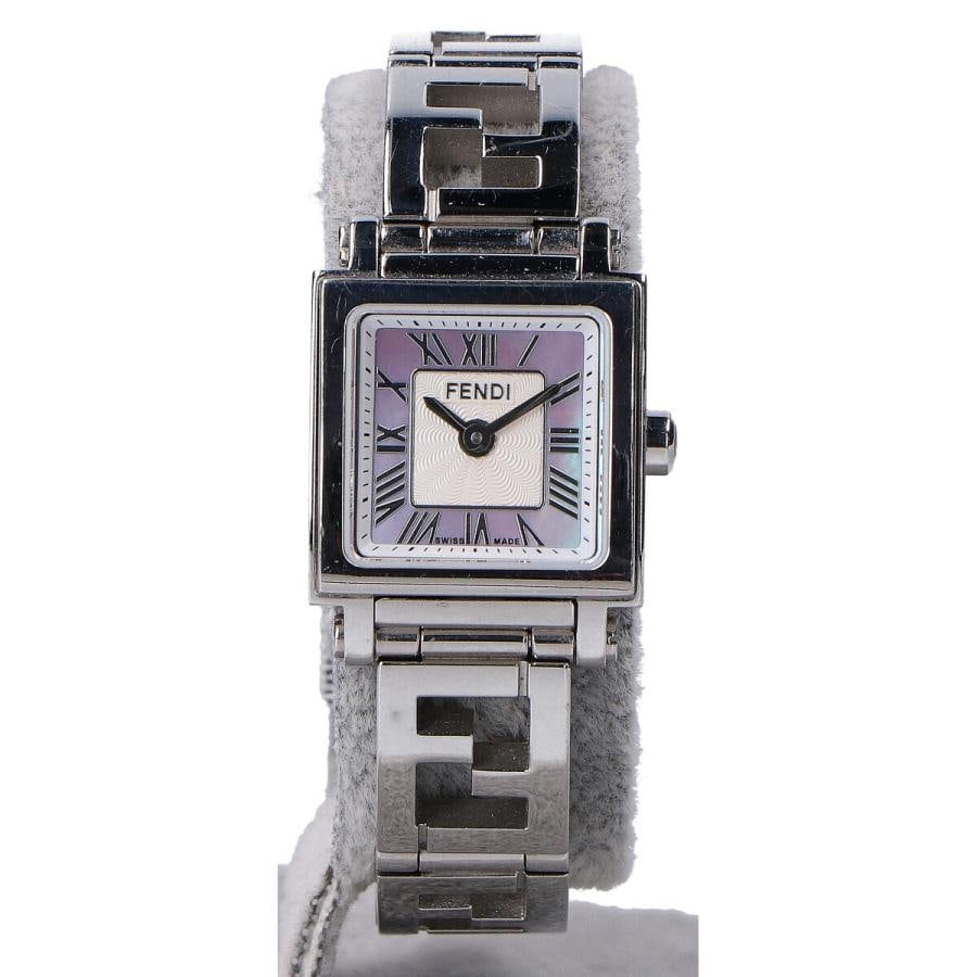 Fendi 60500L Mother of Pearl Dial Watch with Card 2017: Fendi 60500L Mother of Pearl Dial Watch with Card 2017 This Fendi Orologi wristwatch features a mother-of-pearl dial and a stainless steel case. The watch comes with its original card, dated 2017. It 