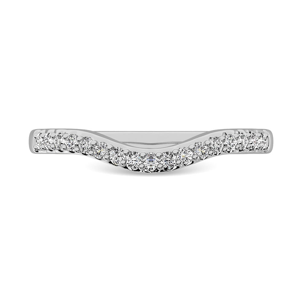14K White Gold 1/6 Ct.Tw. Diamond Anniversary Band: 14K White Gold 1/6 Ct.Tw. Diamond Anniversary Band 14K White Gold Single Row Anniversary Band Set With Brilliant Cut Diamonds. The Simplicity Of This Band Holds Remarkable Beauty. Weighing