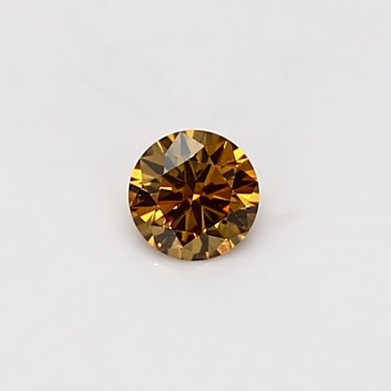 Loose Diamond - ROUND 0.18ct Fancy Deep Brownish Orangey Yellow SI1: Loose Diamond - ROUND 0.18ct Fancy Deep Brownish Orangey Yellow SI1 Source: Natural Shape: ROUND Carats: 0.18 Color: Fancy Deep Brownish Orangey Yellow Certification: GIA Video: