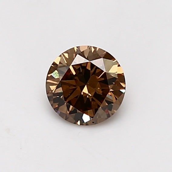 Loose Diamond - ROUND 0.51ct Fancy Dark Orangy Brown VS2: Loose Diamond - ROUND 0.51ct Fancy Dark Orangy Brown VS2 Source: Natural Shape: ROUND Carats: 0.51 Color: Fancy Dark Orangy Brown Certification: GIA Video: