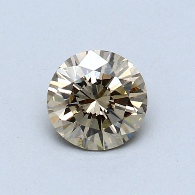 Loose Diamond - ROUND 0.46ct Fancy Yellowish Brown VS2: Loose Diamond - ROUND 0.46ct Fancy Yellowish Brown VS2 Source: Natural Shape: ROUND Carats: 0.46 Color: Fancy Yellowish Brown Certification: NONE Video: