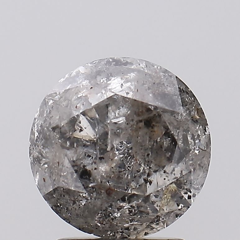 Loose Diamond - ROUND 2.65ct Salt and Pepper I3: Loose Diamond - ROUND 2.65ct Salt and Pepper I3 Source: Natural Shape: ROUND Carats: 2.65 Color: Salt and Pepper Certification: NONE Video: